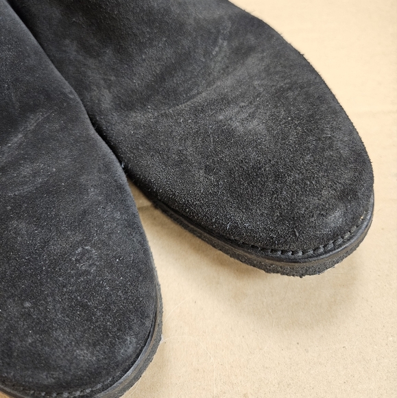 ORO Los Angeles The Alicante Crepe Calf Suede Leather Chelsea Boots Black Sz 10 main image 6